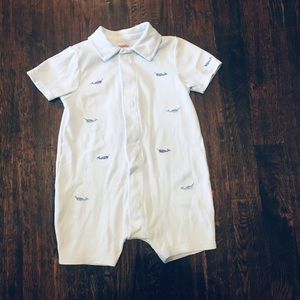 Magnetic Me Blue Narwhals Polo Romper